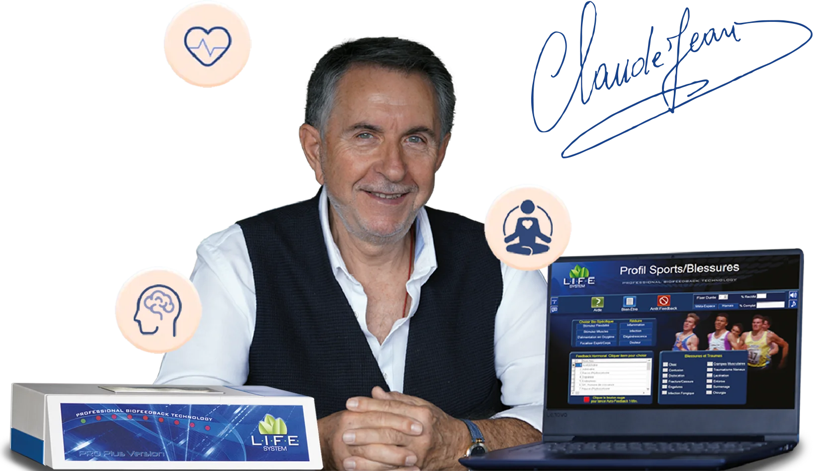  Claude-Jean Lapostat fondateur de Quantaform International est un expert reconnu et référent dans les domaines de la biorésonance et du biofeedback. Avec ce puissant concept holistique peut vous aider à obtenir un précieux bilan énergétique avec l’appareil de biorésonance/biofeedback LIFE System qui effectue ainsi un test de biorésonance et biofeedback en analysant plus de 8000 paramètres de bio-empreintes. LIFE System fournit un résultat de test complet permettant de détecter même les facteurs les plus infimes pouvant perturber l'équilibre naturel du corps. Vous pouvez découvrir l’histoire de Claude-Jean Lapostat  en cliquant ici.